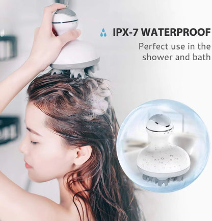 Cordless Electric Scalp Massager for Hair Growth, Deep Clean & Stress Relief