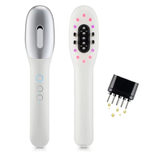 EMS Electric Scalp Massager Comb with LED Light and Hair Oil Applicator for Scalp Care & Hair Growth
