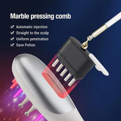 EMS Electric Scalp Massager Comb with LED Light and Hair Oil Applicator for Scalp Care & Hair Growth
