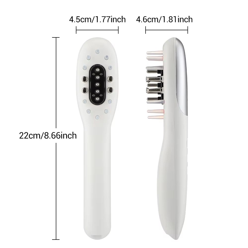 EMS Electric Scalp Massager Comb with LED Light and Hair Oil Applicator for Scalp Care & Hair Growth