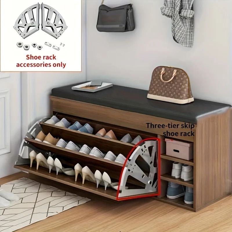 Stainless Steel Flip Shoe Cabinet Hardware Hidden Flip Rack