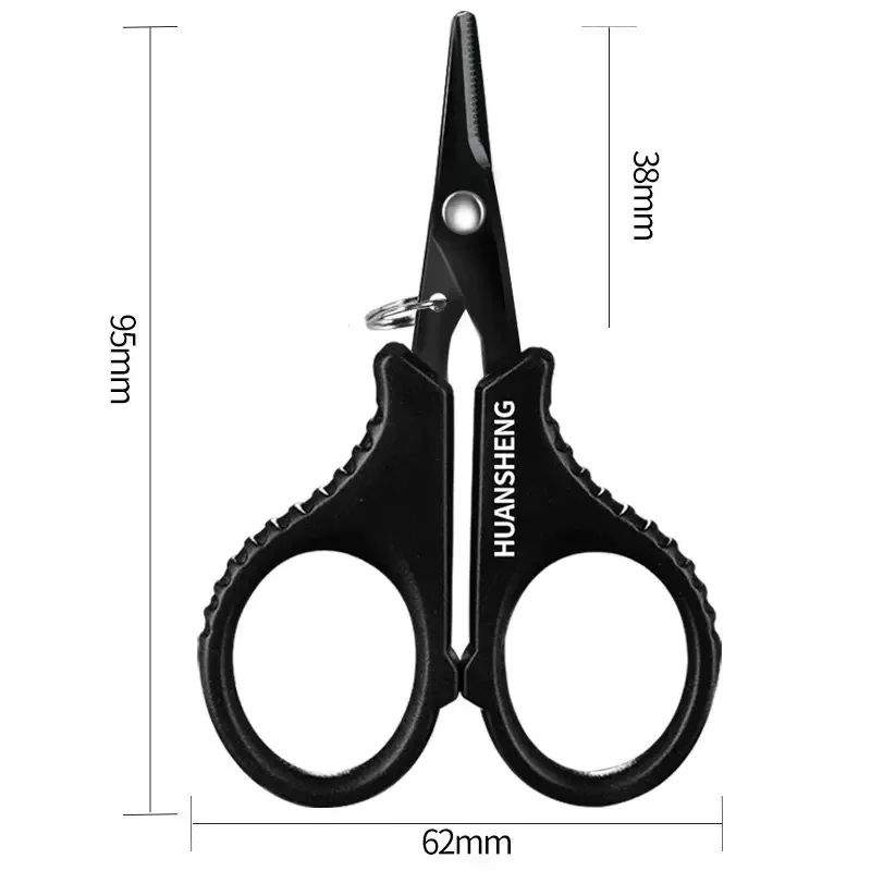 Stainless Steel Braided Line Scissors with Retractable Lanyard – Fast, Clean Fishing Line Cutter for Tackle Boxes
