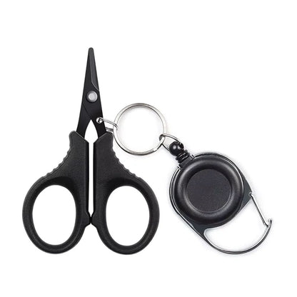 Stainless Steel Braided Line Scissors with Retractable Lanyard – Fast, Clean Fishing Line Cutter for Tackle Boxes