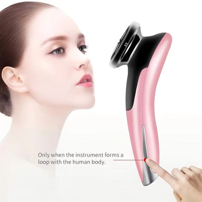 6 in 1 EMS Face Lifting Massager with LED Photon Therapy for Anti Aging and Skin Firming