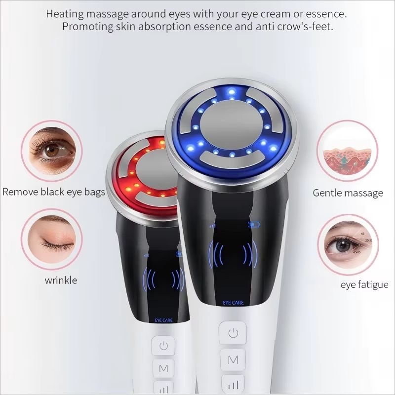 6 in 1 EMS Face Lifting Massager with LED Photon Therapy for Anti Aging and Skin Firming
