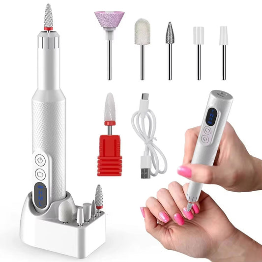 Cordless Electric Nail Drill Kit for Acrylic, Gel & Natural Nails
