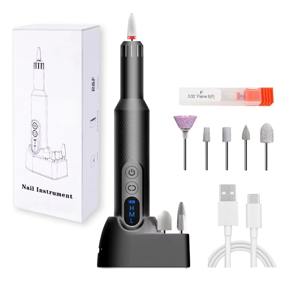 Cordless Electric Nail Drill Kit for Acrylic, Gel & Natural Nails