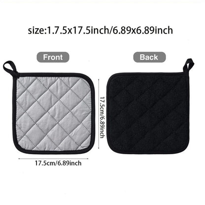 Cotton Heat Resistant Pot Holder & Trivet Pad - Machine Washable Hot Pads for Cooking & Baking