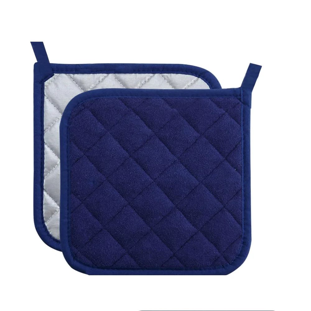 Cotton Heat Resistant Pot Holder & Trivet Pad - Machine Washable Hot Pads for Cooking & Baking