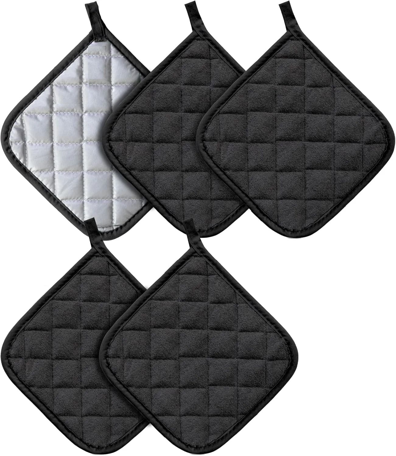 Cotton Heat Resistant Pot Holder & Trivet Pad - Machine Washable Hot Pads for Cooking & Baking