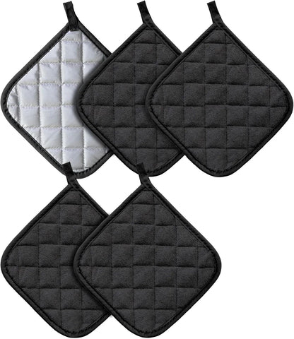 Cotton Heat Resistant Pot Holder & Trivet Pad - Machine Washable Hot Pads for Cooking & Baking