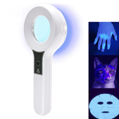 Professional Dermatoscope Skin Medical Magnifier with Wood's Lamp UVA Light for Vitiligo and Skin Analysis