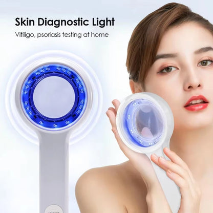 Professional Dermatoscope Skin Medical Magnifier with Wood's Lamp UVA Light for Vitiligo and Skin Analysis