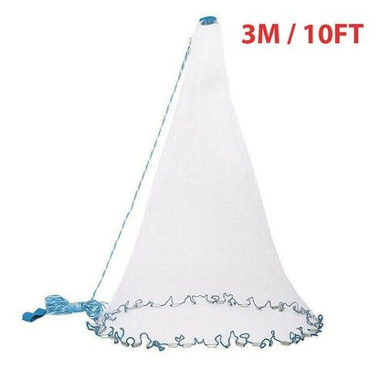 Premium Live Bait Cast Net Easy Throw Durable Nylon Mesh Cast Net Bait for Fishing