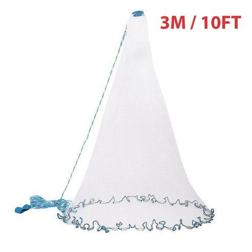 Premium Live Bait Cast Net Easy Throw Durable Nylon Mesh Cast Net Bait for Fishing