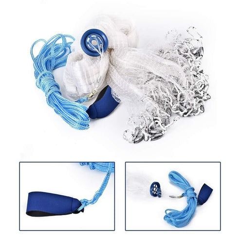 Premium Live Bait Cast Net Easy Throw Durable Nylon Mesh Cast Net Bait for Fishing