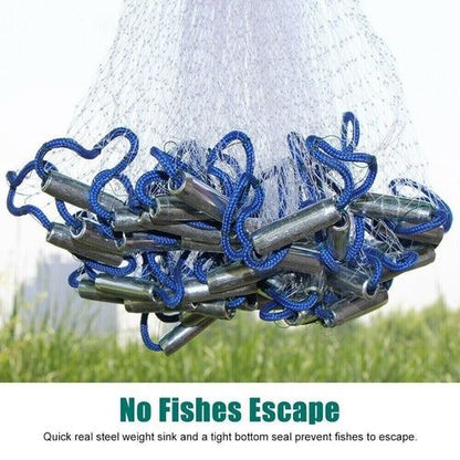 Premium Live Bait Cast Net Easy Throw Durable Nylon Mesh Cast Net Bait for Fishing
