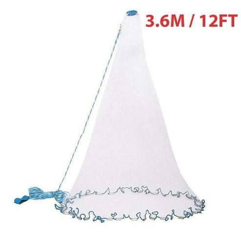 Premium Live Bait Cast Net Easy Throw Durable Nylon Mesh Cast Net Bait for Fishing