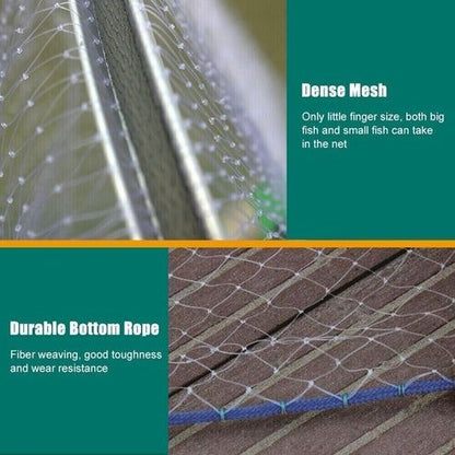 Premium Live Bait Cast Net Easy Throw Durable Nylon Mesh Cast Net Bait for Fishing