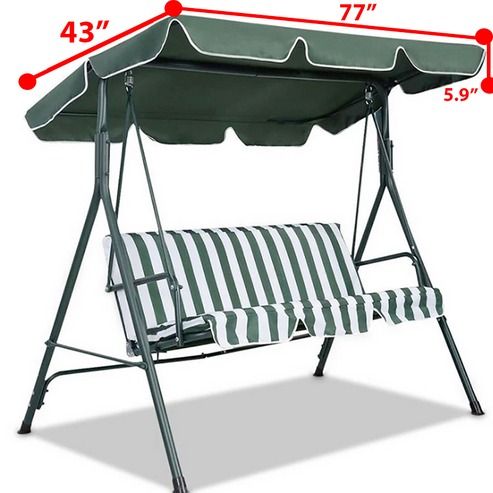 Canopy Replacement for Patio Swing,Outdoor Garden Cover, UV Protection Porch Top Seat