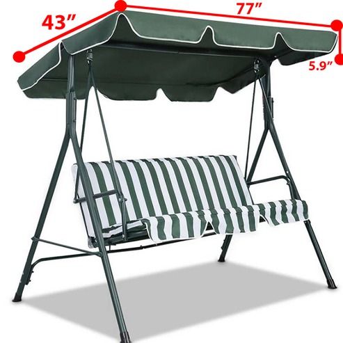 Canopy Replacement for Patio Swing,Outdoor Garden Cover, UV Protection Porch Top Seat