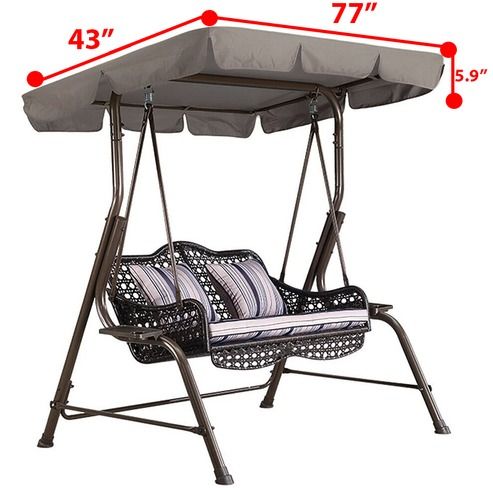 Canopy Replacement for Patio Swing,Outdoor Garden Cover, UV Protection Porch Top Seat