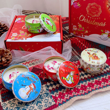 Rose, Freesia, Vanilla Christmas Aromatherapy Candles, Smokeless Plant Wax Holiday Decor Perfect Gifts