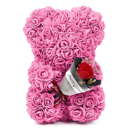 Artificial Rose Teddy Bear for Mothers Day Birthday Valentine's Day Gifts Decorations