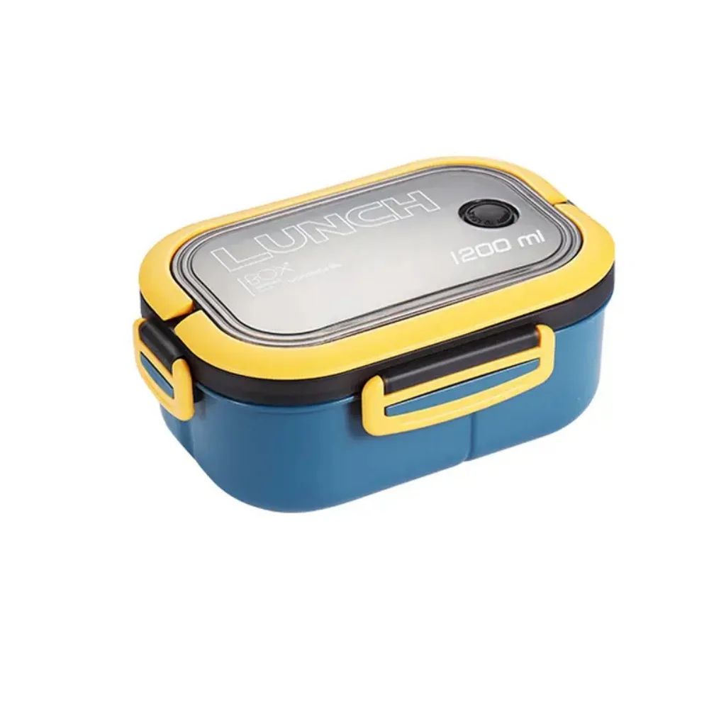 Leak Proof Bento Box for Kids – 2 Layer Kids Lunch Box with Cutlery, Microwave Safe Food Container