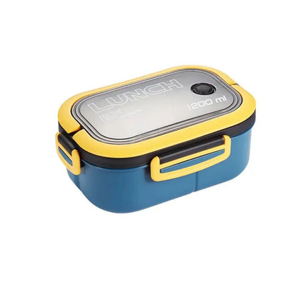 Leak Proof Bento Box for Kids – 2 Layer Kids Lunch Box with Cutlery, Microwave Safe Food Container