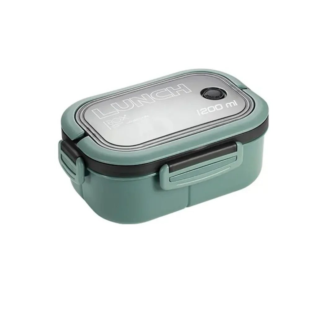 Leak Proof Bento Box for Kids – 2 Layer Kids Lunch Box with Cutlery, Microwave Safe Food Container