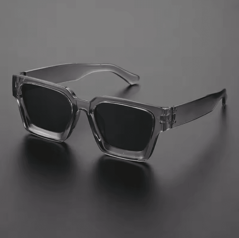 Unisex Square Frame Fashion Sunglasses Stylish Plastic Shades for Beach, Driving, Street Photography