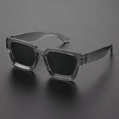 Unisex Square Frame Fashion Sunglasses Stylish Plastic Shades for Beach, Driving, Street Photography