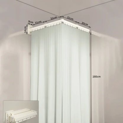 Invisible Folding Shower Partition and Waterproof Curtain Set
