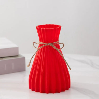 Modern Origami Style Plastic Pleated Flower Vase