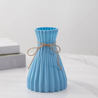 Modern Origami Style Plastic Pleated Flower Vase