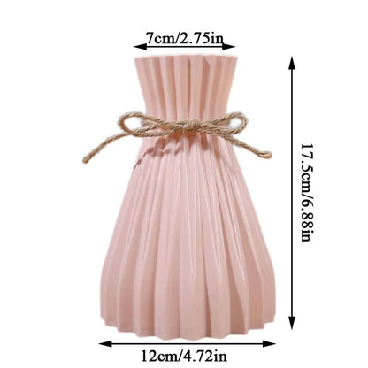Modern Origami Style Plastic Pleated Flower Vase