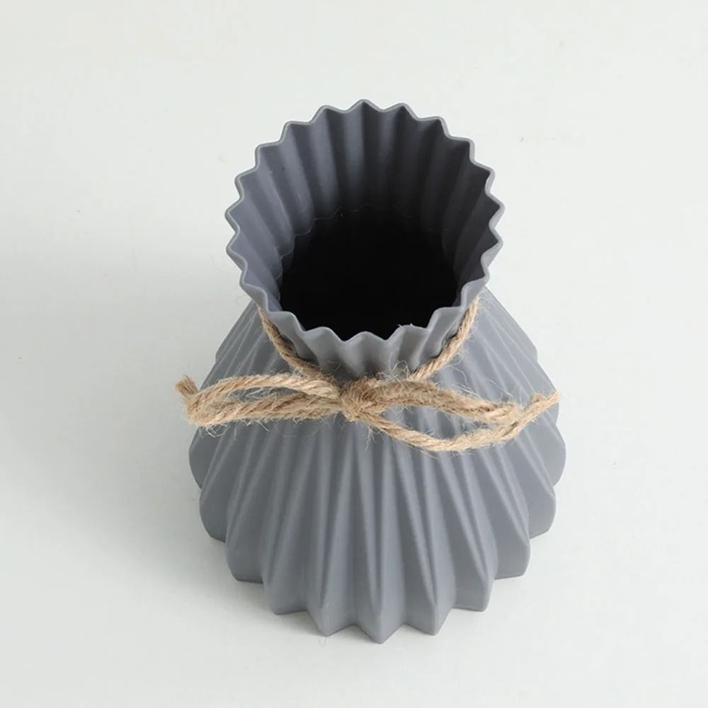 Modern Origami Style Plastic Pleated Flower Vase