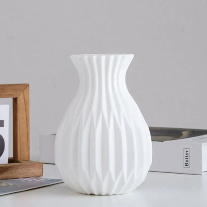 Nordic Minimalist Geometric Plastic Flower Vase