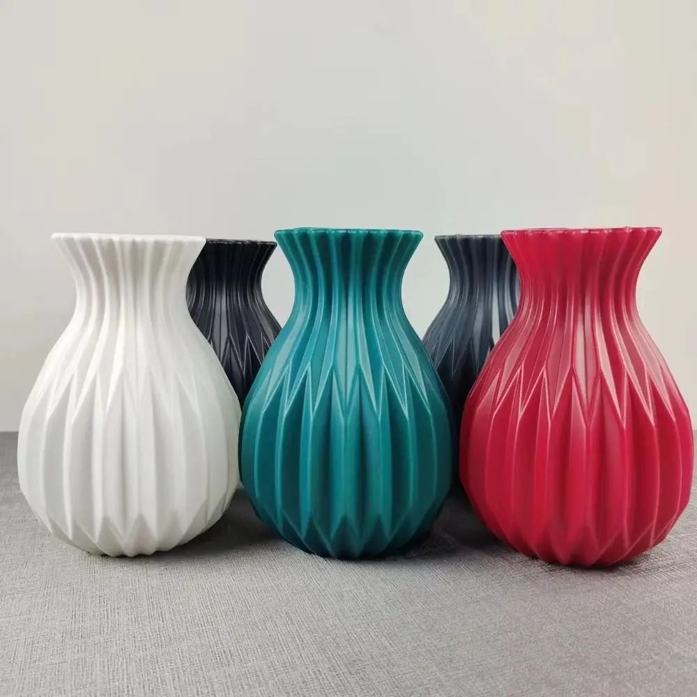 Nordic Minimalist Geometric Plastic Flower Vase