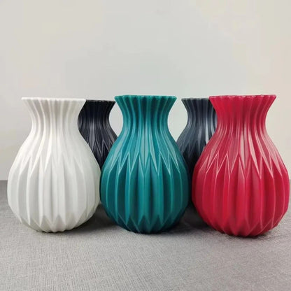 Nordic Minimalist Geometric Plastic Flower Vase