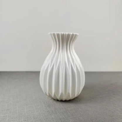 Nordic Minimalist Geometric Plastic Flower Vase