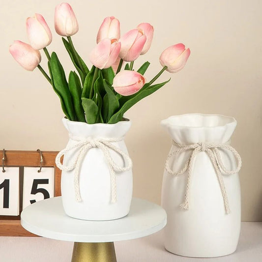 Bow Design Modern Nordic Decorative Plastic Vase