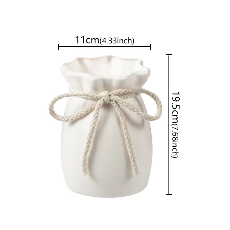 Bow Design Modern Nordic Decorative Plastic Vase