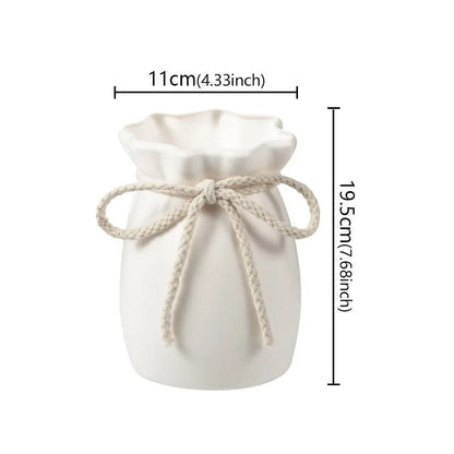 Bow Design Modern Nordic Decorative Plastic Vase