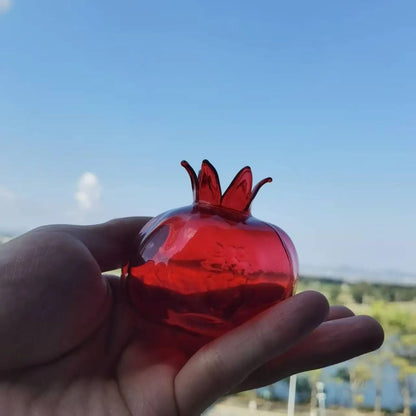 Mini Pomegranate Glass Hydroponic Vase and Desktop Planter