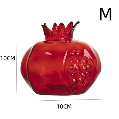 Mini Pomegranate Glass Hydroponic Vase and Desktop Planter