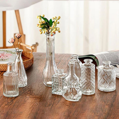 Vintage French Clear Glass Tabletop Flower Pitcher
