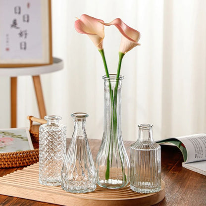 Vintage French Clear Glass Tabletop Flower Pitcher