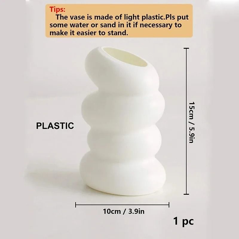 Nordic Spiral White Creative Flower Arrangement Vase